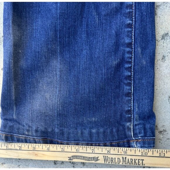 Joes Jeans Women Size 30 Gatsby Jeans Dark Blue Flare 90s Y2k Mid Rise - Picture 3 of 8